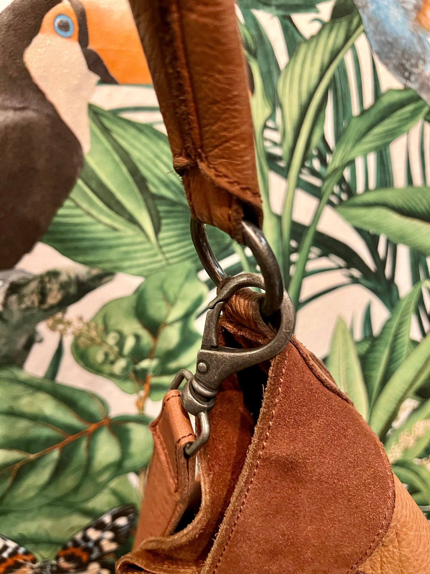 Große Liebeskind Berlin Tasche Braun Leder Wildleder Mix Boho