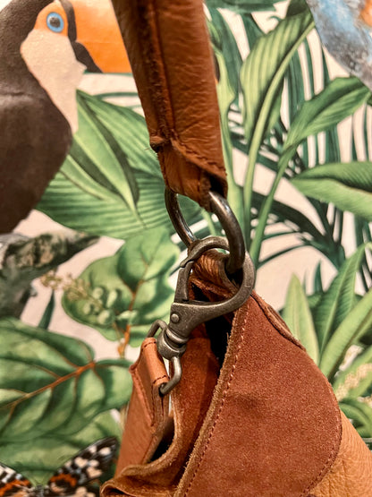 Große Liebeskind Berlin Tasche Braun Leder Wildleder Mix Boho