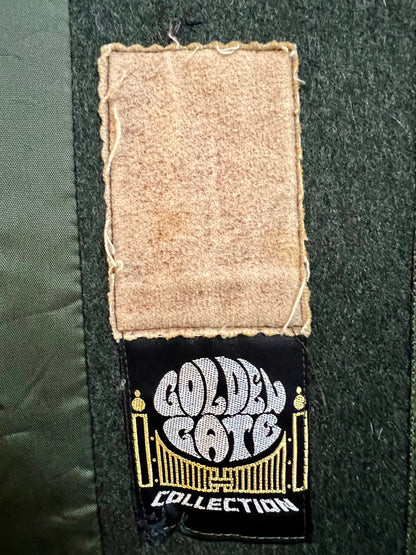 Vintage 70s Wollmantel • Grün • Oversize L/M • Cape-Look Wolle