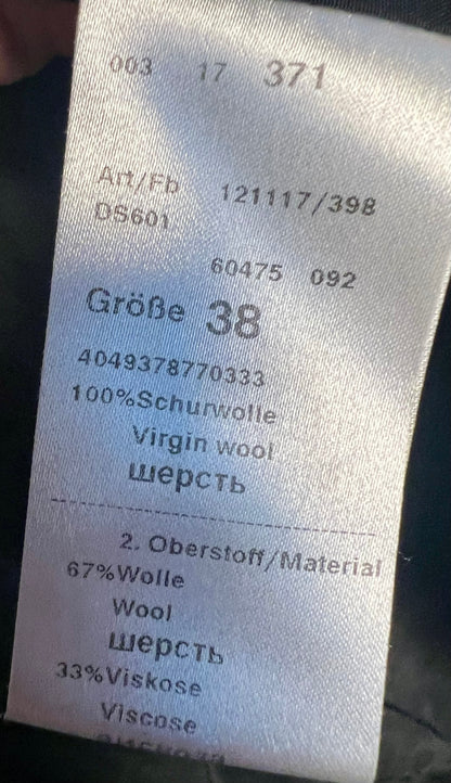 Vintage Windsor Blazer kariert Gr. 38 | Schurwolle Designer Blazer Schwarz Weiß Rot | Karoblazer Business Chic | Tailored Jacket