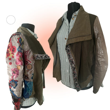 Desigual Wendejacke / Bikerjacke – Gr. 36 – Boho/Bohemian Style – Seltenes Modell