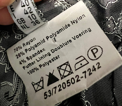 Edgy Bikerjacke / Blazer Gr. 36 - 38 | Schwarz | Silber‑Nieten & Reißverschlüsse | Rockig