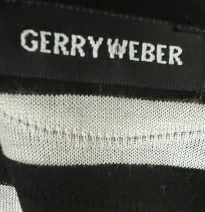 Vintage Gerry Weber Strickjacke | 90s Zebra Struktur Muster | 2-Wege Reißverschluss | Gr. 38 M