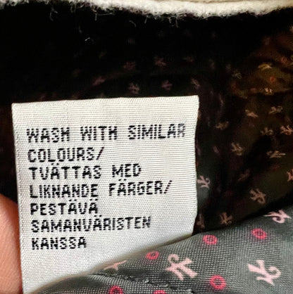 Vintage Y2K Trenchcoat M Schwarz/Grau kariert • Gestepptes Futter • Taillengürtel • EastWest