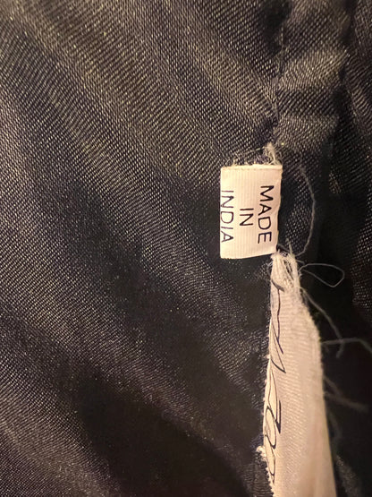 Vintage Seiden Bolero 40 Augustat GmbH India Schwarz Glanz