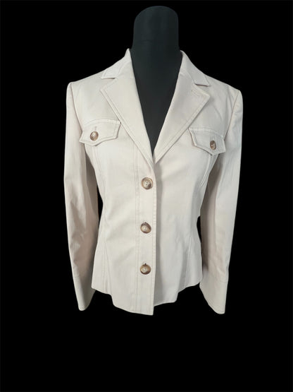 Aigner Vintage Blazer Beige 90s Old Money Style | Gr. 40 | Tailliert, Made in Italy
