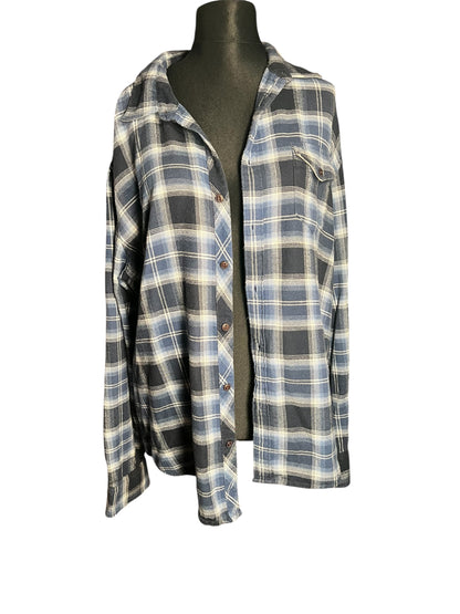 Vintage Esprit Flanellhemd Gr 42 / XL kariert | Oversize Damen | 90s / Y2K Grunge | Baumwolle