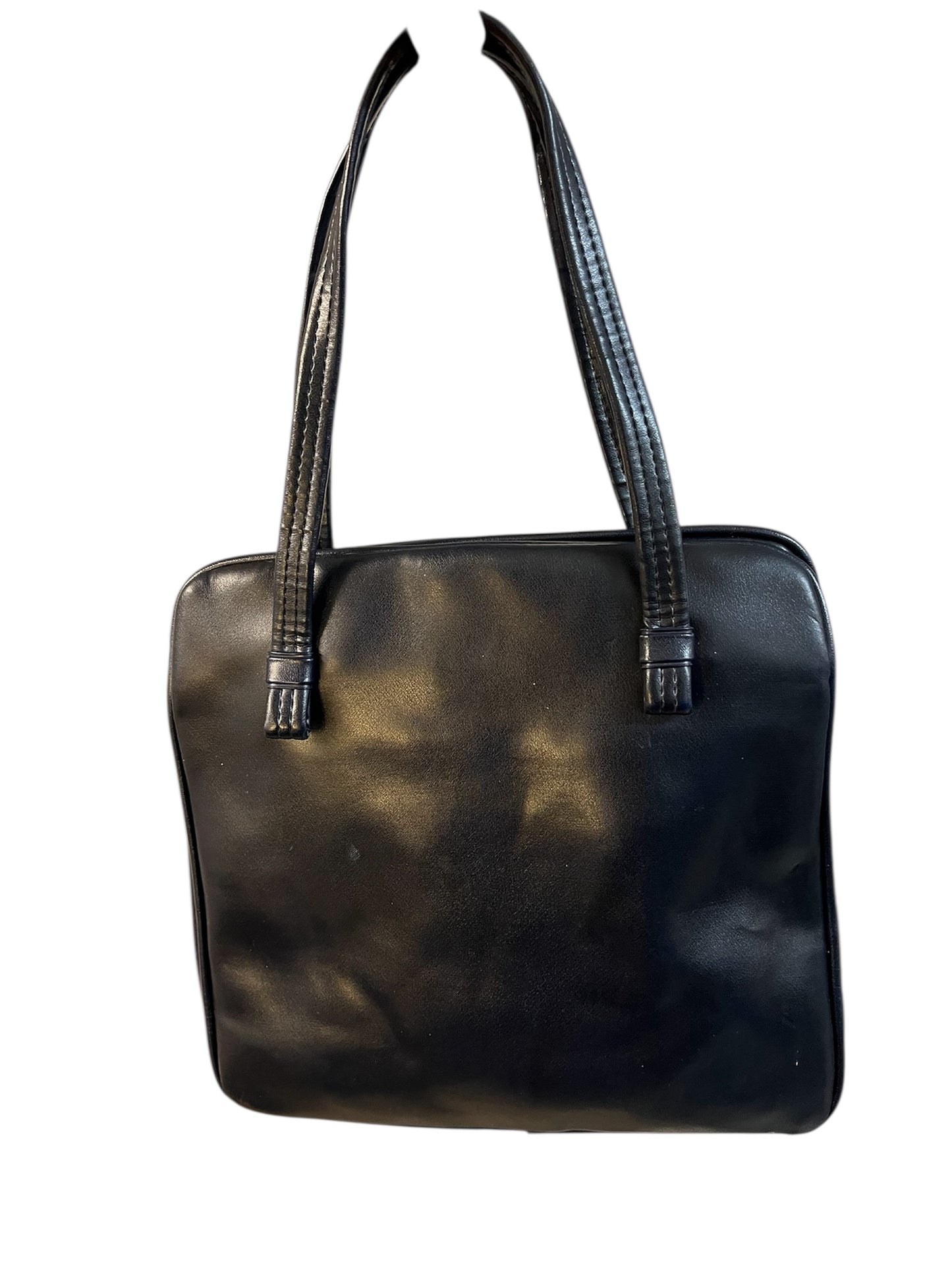 Vintage Handtasche blau silber | 70er 80er | Klickverschluss | 3 Fächer | elegant & geräumig