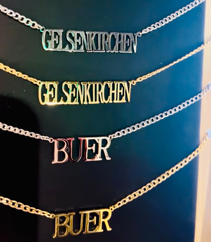 Edelstahl Statement Kette Buer + Gelsenkirchen - handmade by Lunenoir