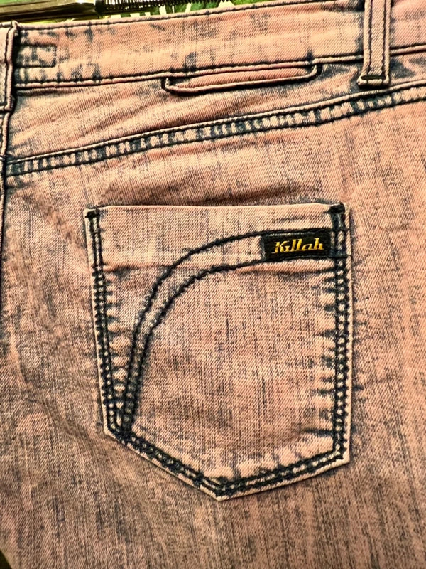 Killah Vintage Jeans W31 Gr 40 | Modell Twiddle | Rosa-Blau | Reißverschluss am Bein | Y2K 2000s