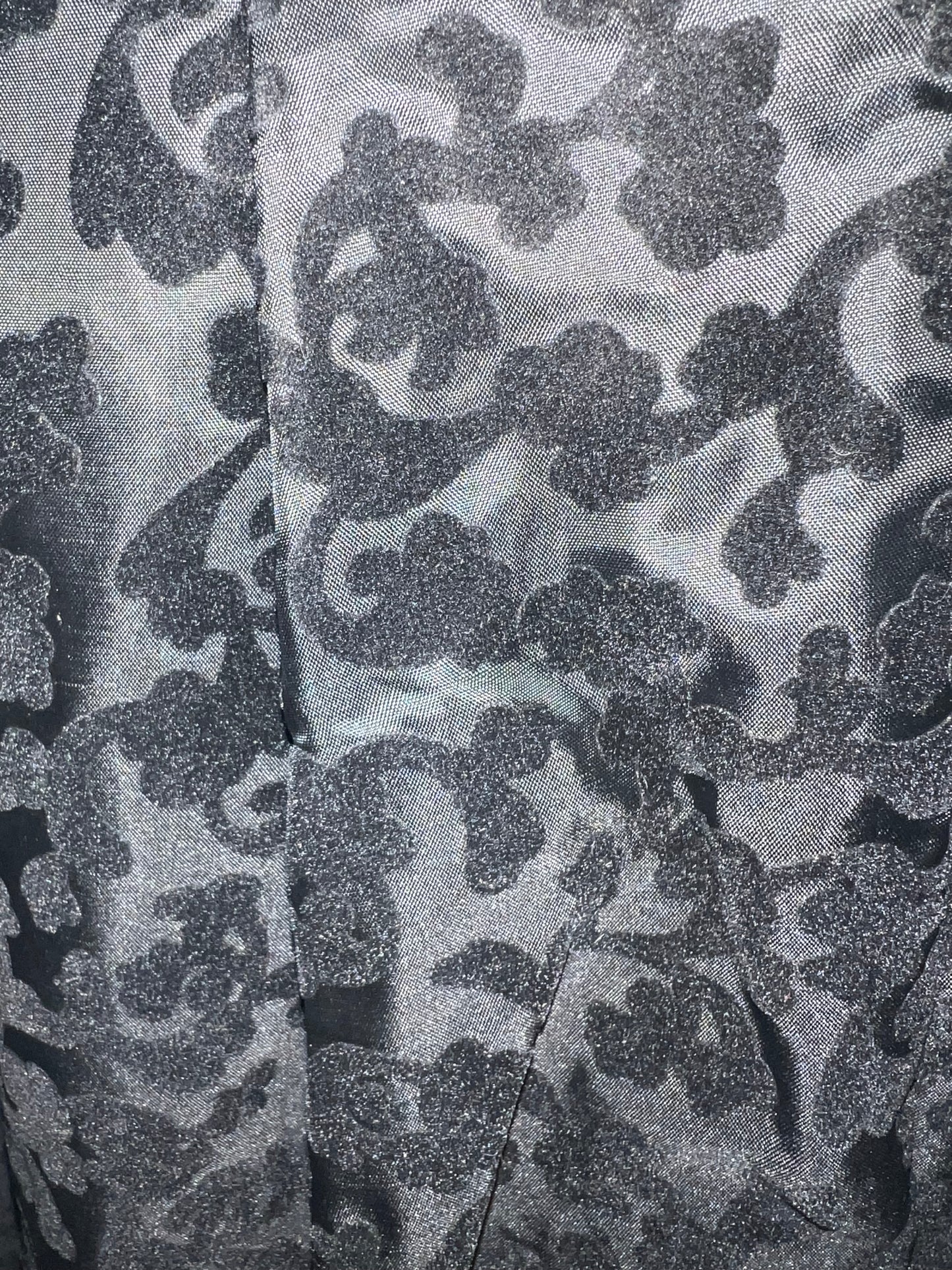 Sara's Choice: Vintage Brigitte Both Rock Samt Muster grau schwarz 50s | Gr. 38 M | Dark Alternative