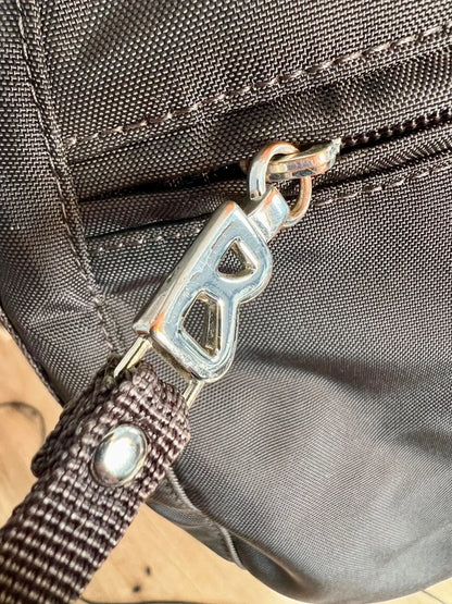 Vintage Bogner Nylon Tasche Braun | Große Schultertasche mit Logo | Top Zustand