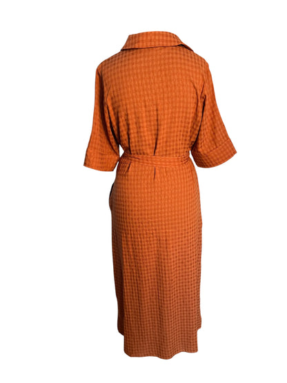 Sara's Choice: Disturbia – Blusenkleid Kleid Viskose Baumwolle Kupfer Rost| Gr. 40 | Dark Alternative