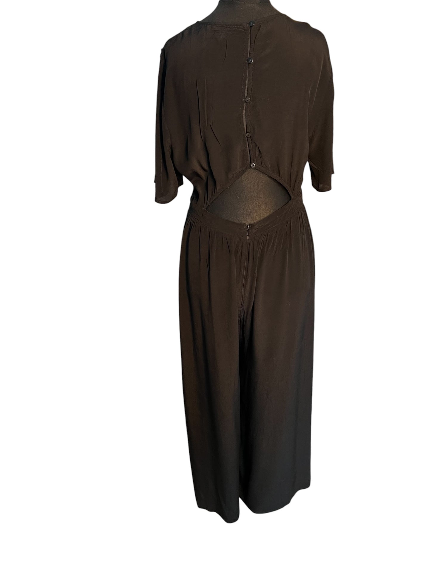 Sara's Choice: Asos – Onesuit Einteiler Rückenfrei Viskose schwarz| Gr. 44 XL | Dark Alternative