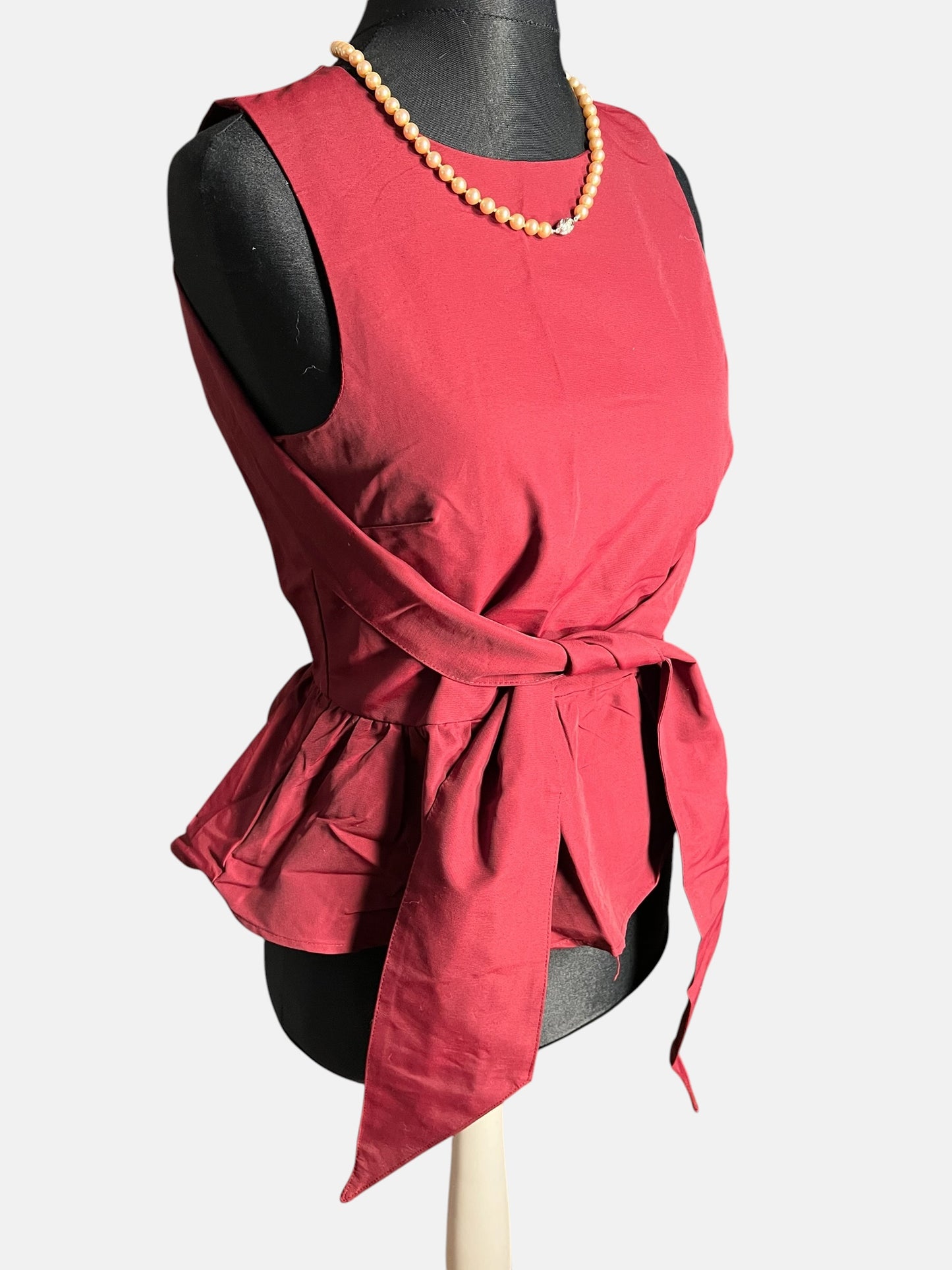 Sara's Choice: H&M – Top mit Band weinrot  | Gr. 36 38 S M | Dark Alternative