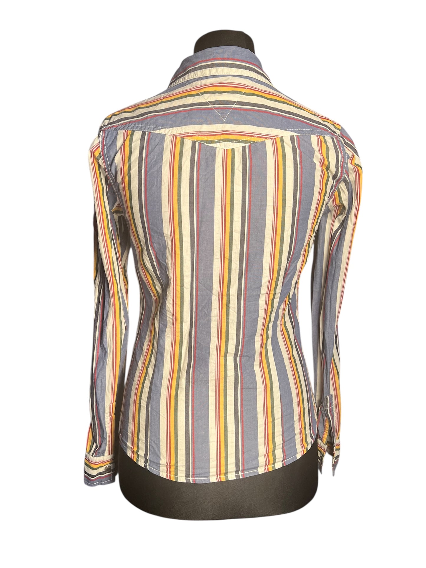 Tommy Hilfiger Denim Vintage Bluse gestreift | Gr. 36 S Y2K Used Look