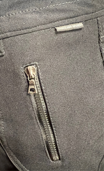 Marc Cain Sports Midi Rock Schwarz | N4 / Gr 40 42 l Figurbetont | 2-Wege-Reißverschluss | Stretch