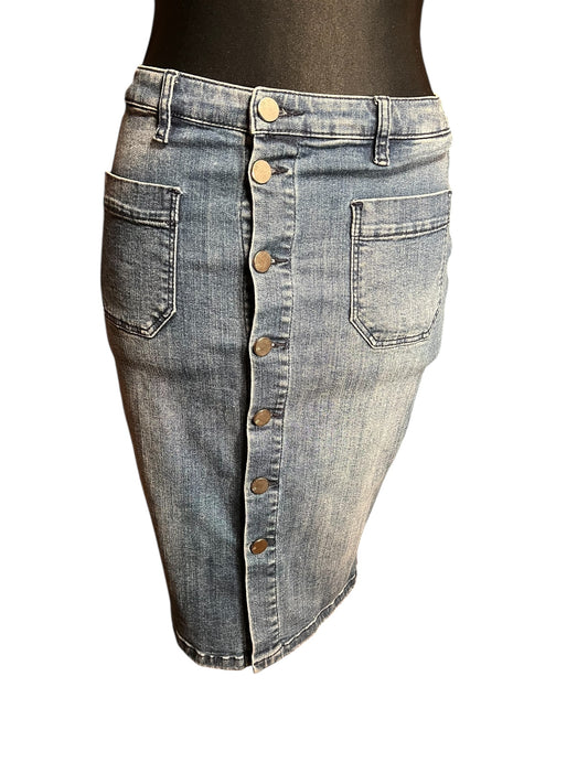 SET Jeansrock Midi Gr. 36–38 | Elastisch | Front-Knopfleiste | Premium Denim Trend