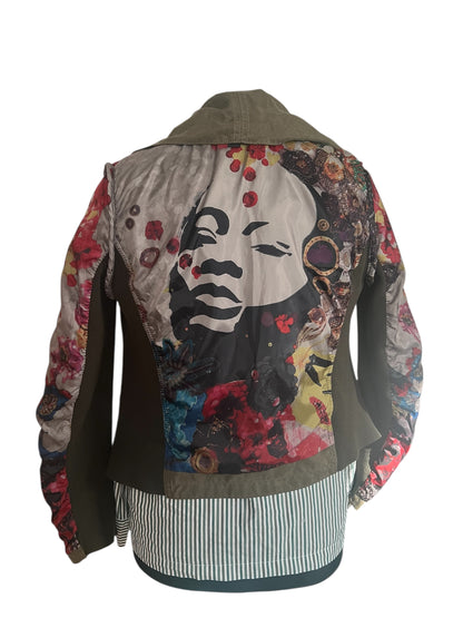 Desigual Wendejacke / Bikerjacke – Gr. 36 – Boho/Bohemian Style – Seltenes Modell