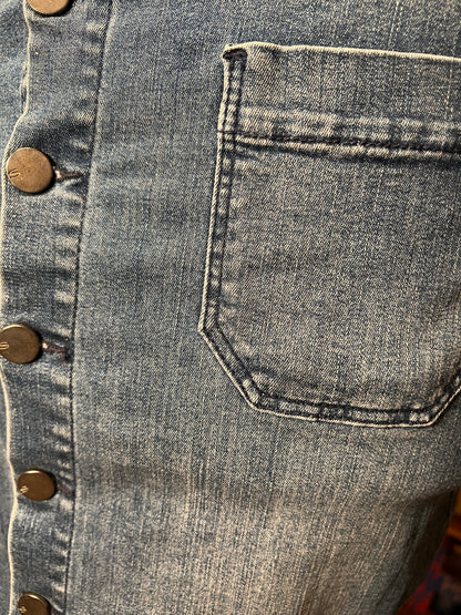 SET Jeansrock Midi Gr. 36–38 | Elastisch | Front-Knopfleiste | Premium Denim Trend