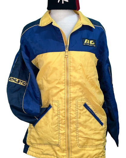 Vintage AC Athletic Jacke L (40/42) Blau und Gelb