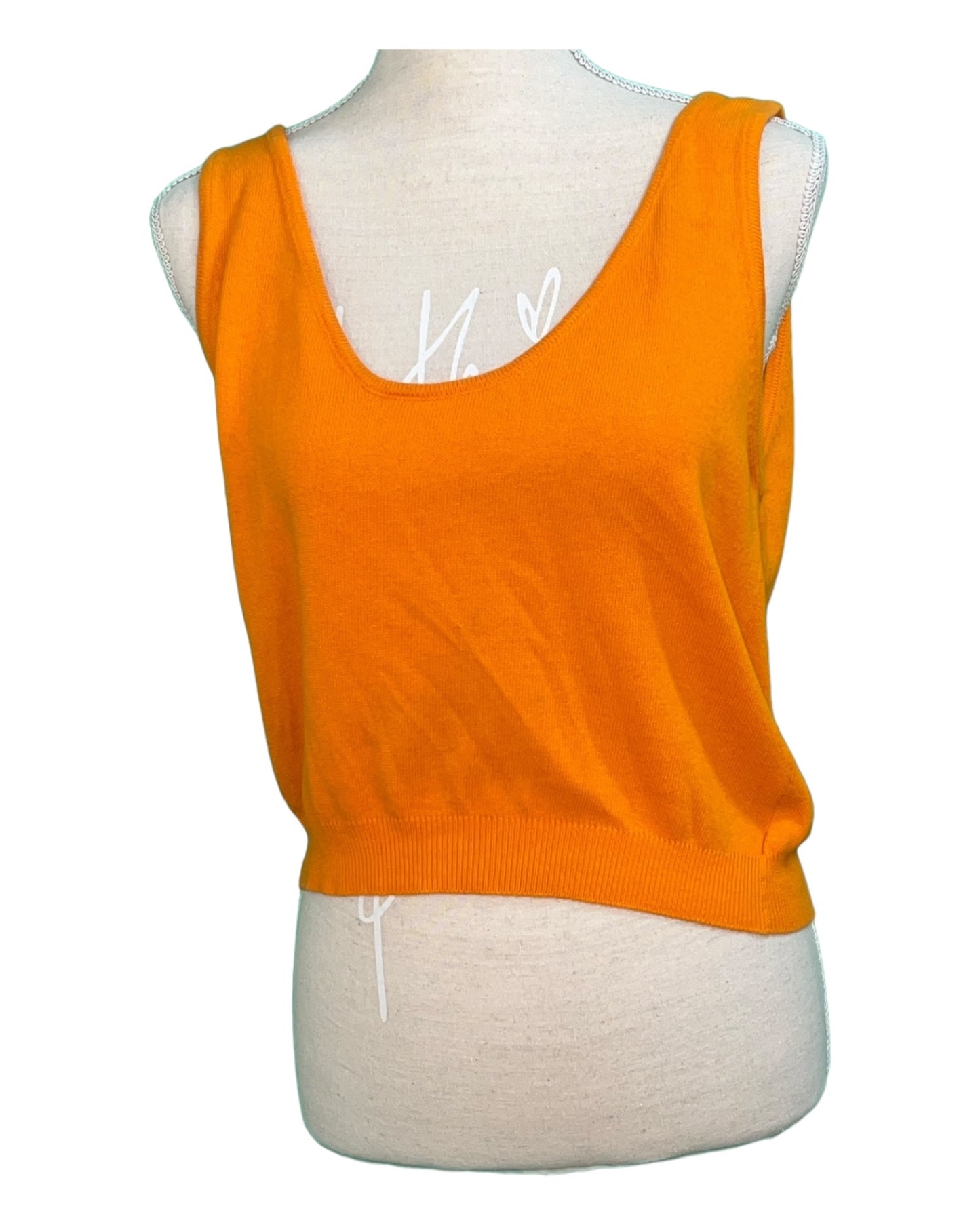 Vintage Benetton Pullunder 36 Orange