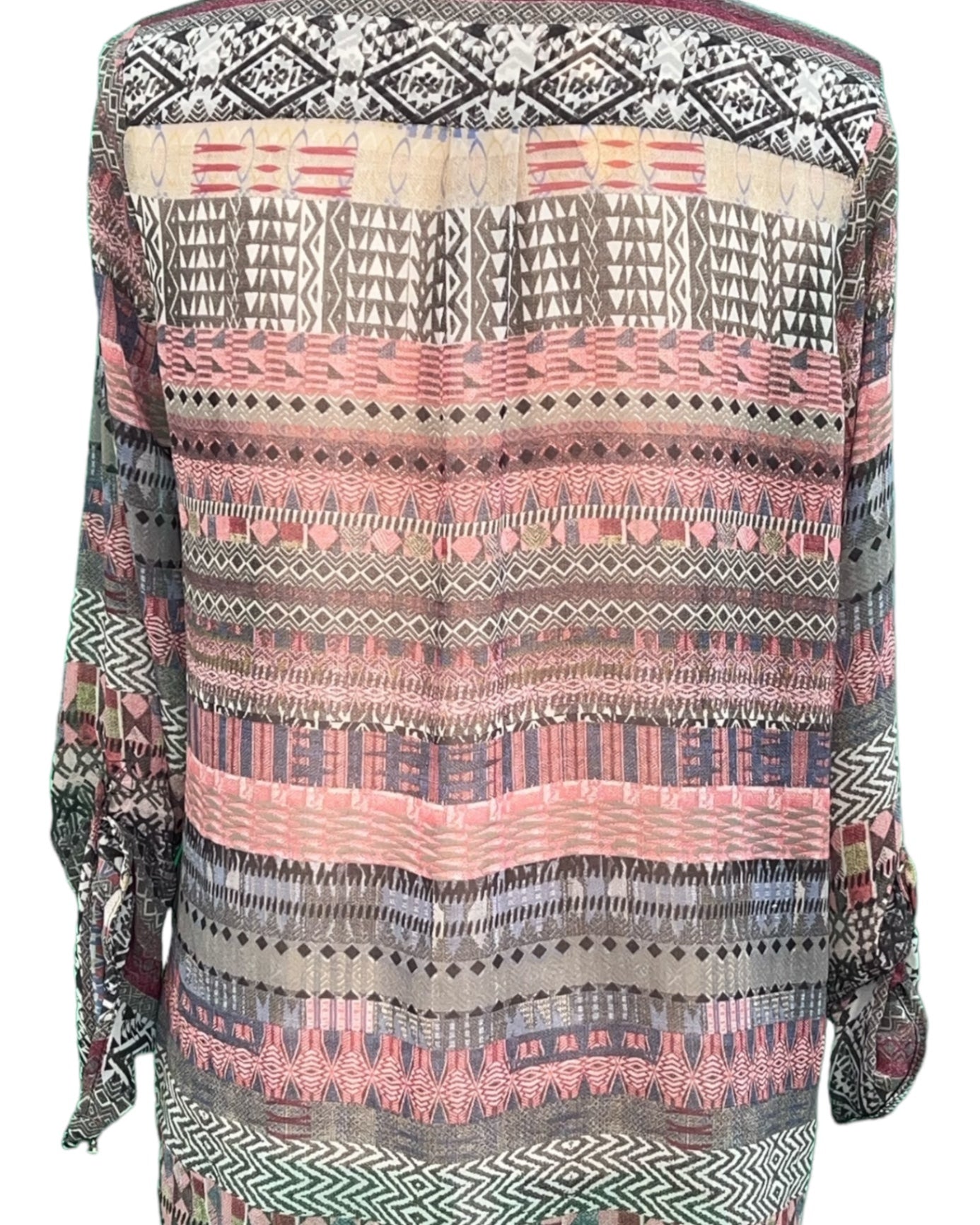 Miss Etam Bluse 38 / M Mehrfarbig (Pink,Grau, Schwarz, Grün, Beige)