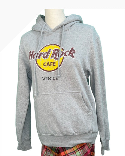 Vintage Hard Rock Cafe Kapuzenpullover M ( 38/40 ) Grau mit Print