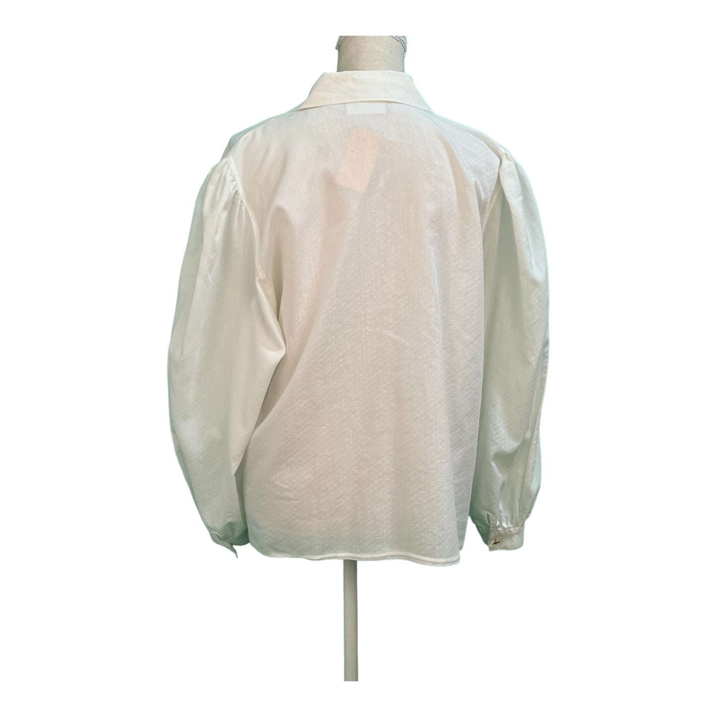 Vintage Erfie Bluse 48 Weiß mit Stickerreien