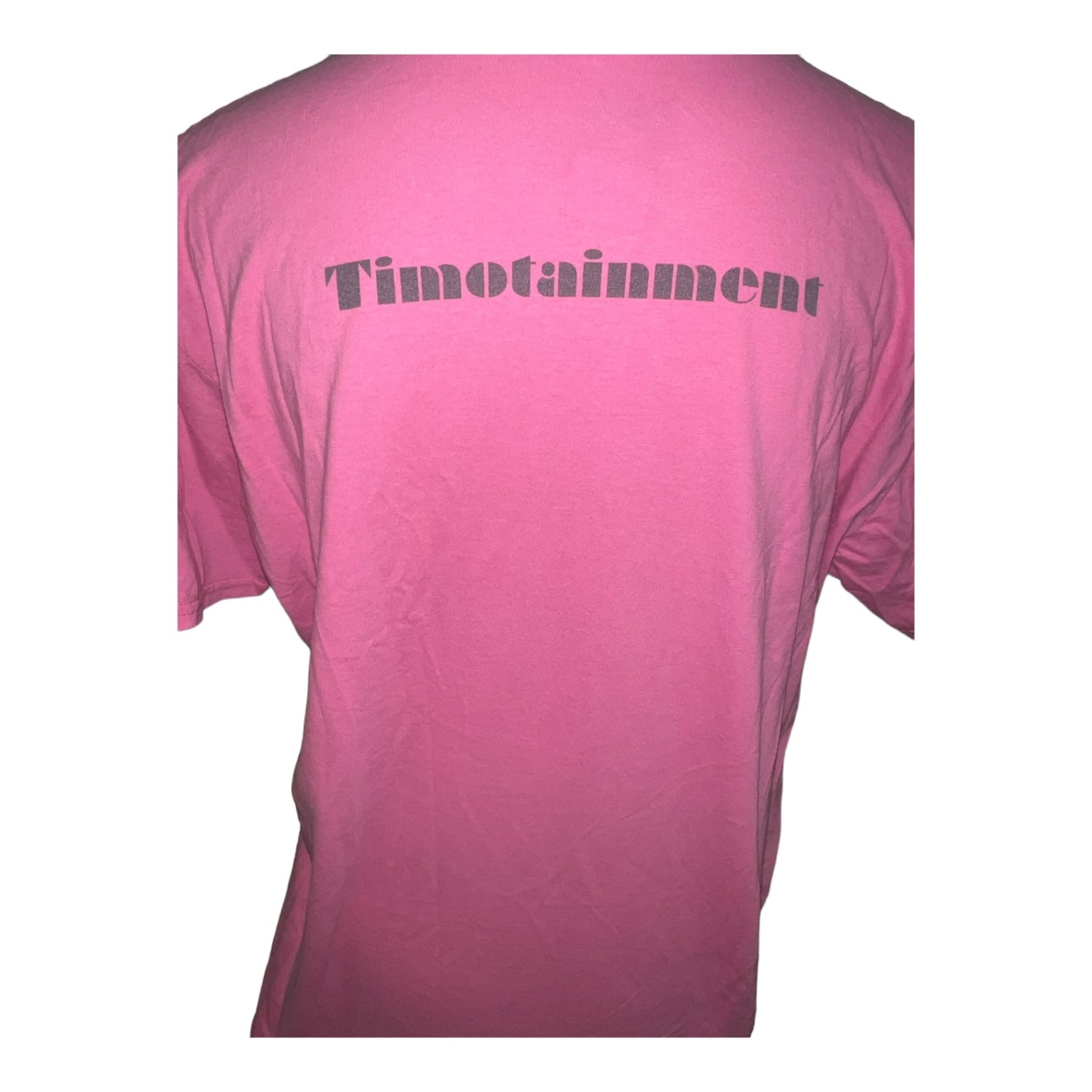 Vintage Gildan Softstyle T-Shirt L ca. 42/44 Rosa mit Print
