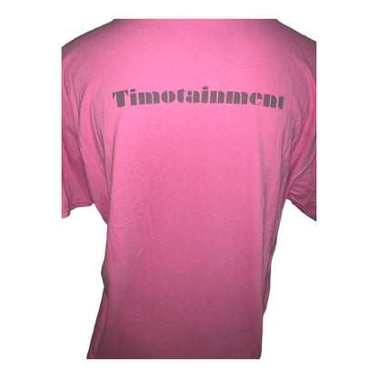 Vintage Gildan Softstyle T-Shirt L ca. 42/44 Rosa mit Print