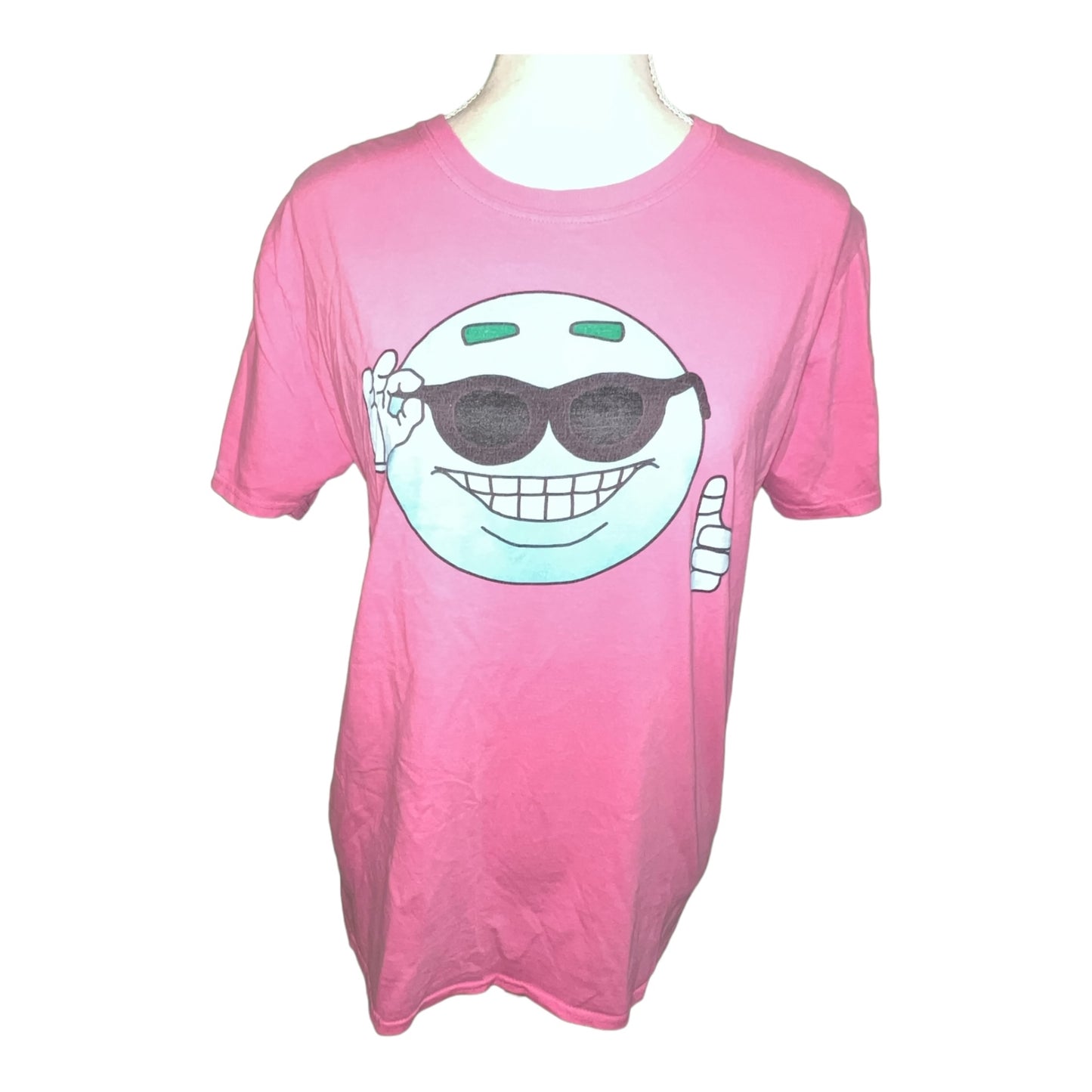 Vintage Gildan Softstyle T-Shirt L ca. 42/44 Rosa mit Print