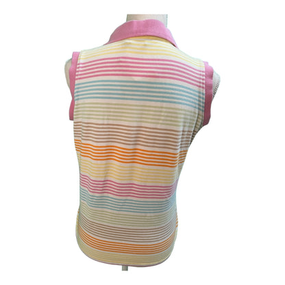 Vintage Jette Joop Poloshirt ärmellos 42, fällt aber eher wie 38/40 aus Mehrfarbig