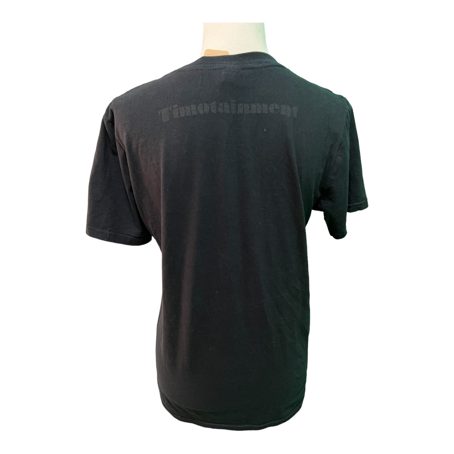 Vintage Gildan Softstyle T-Shirt 36 / S Schwarz mit pinken Schriftzug