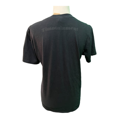 Vintage Gildan Softstyle T-Shirt 36 / S Schwarz mit pinken Schriftzug
