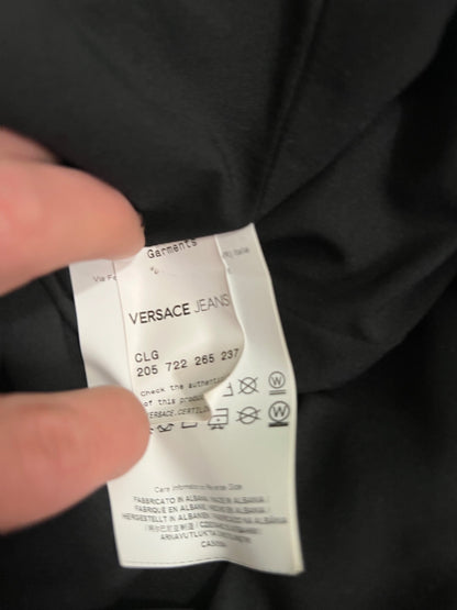 Versace Jeans Kleid 40 Schwarz Rot gemustert, NEU mit Etikett