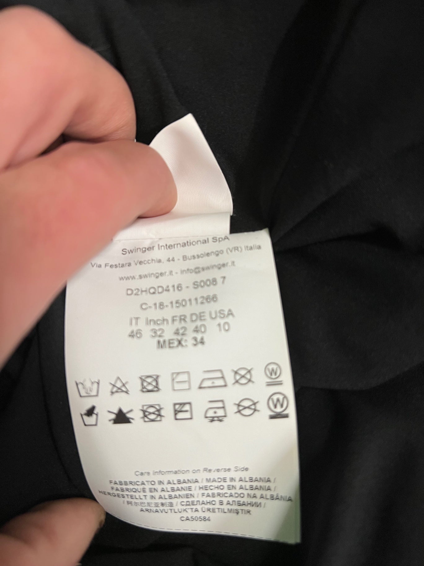 Versace Jeans Kleid 40 Schwarz Rot gemustert, NEU mit Etikett