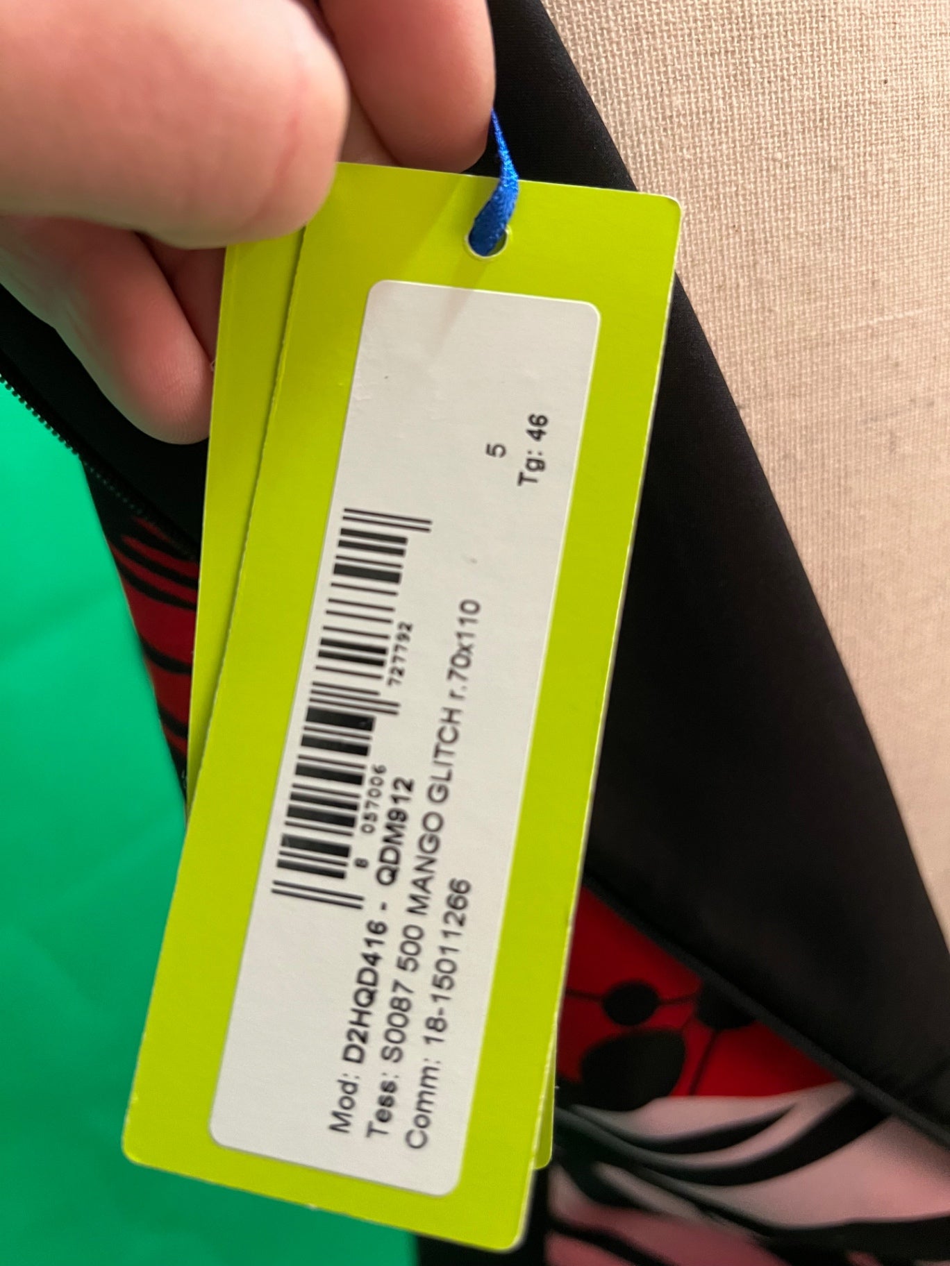 Versace Jeans Kleid 40 Schwarz Rot gemustert, NEU mit Etikett