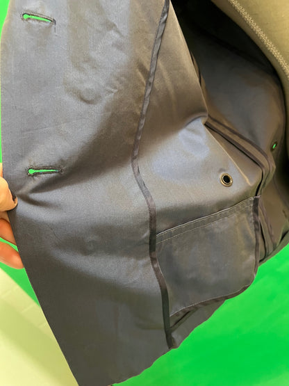René Lezard Blazer 40 mit Seide, Königsblau Glänzend mit Ösen
