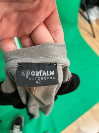 Sportalm Top 42 Schwarz mit gemustertem Einsatz