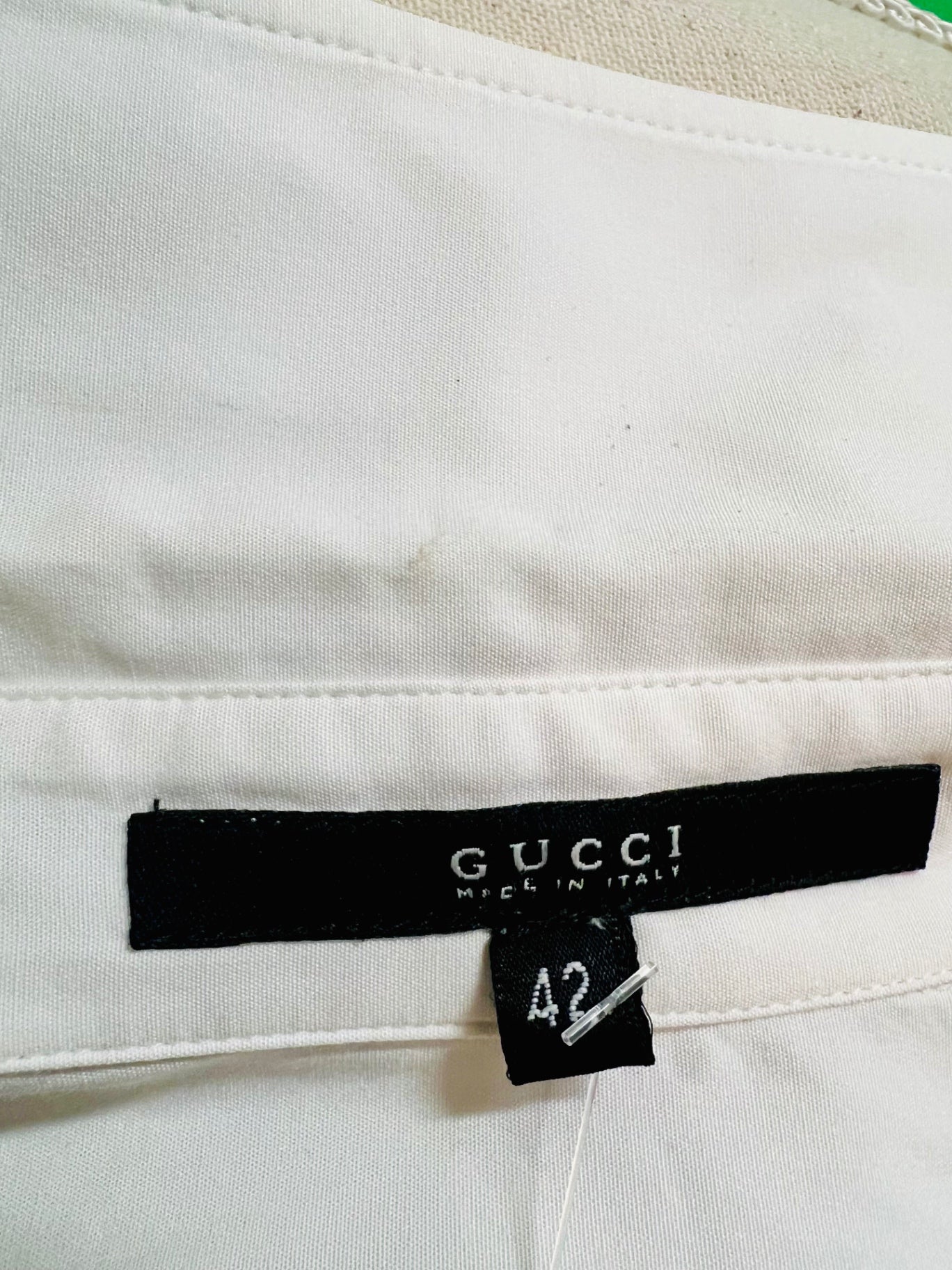 Gucci Bluse M 38 Weiß Bsumwolle
