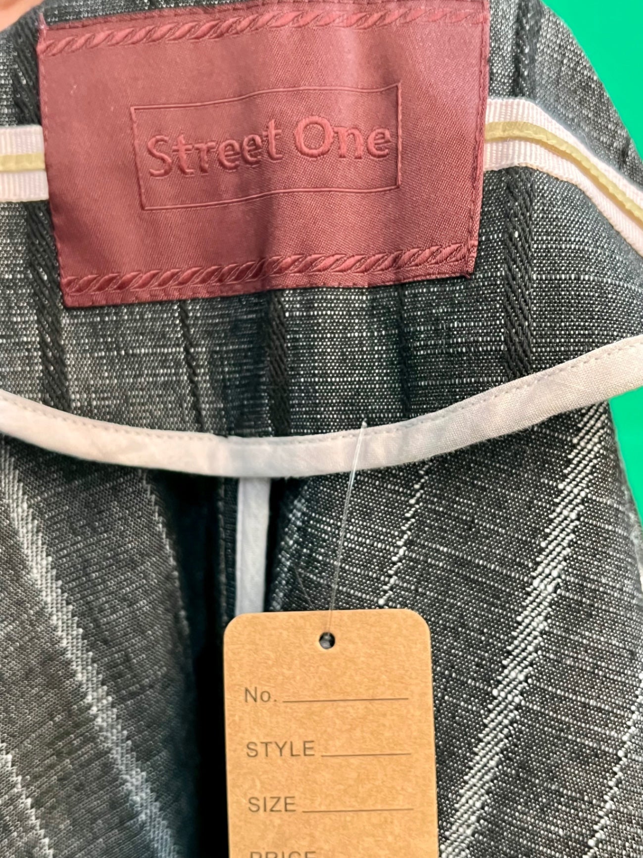 Street One Blazer 38 Grau - schwarz gestreift