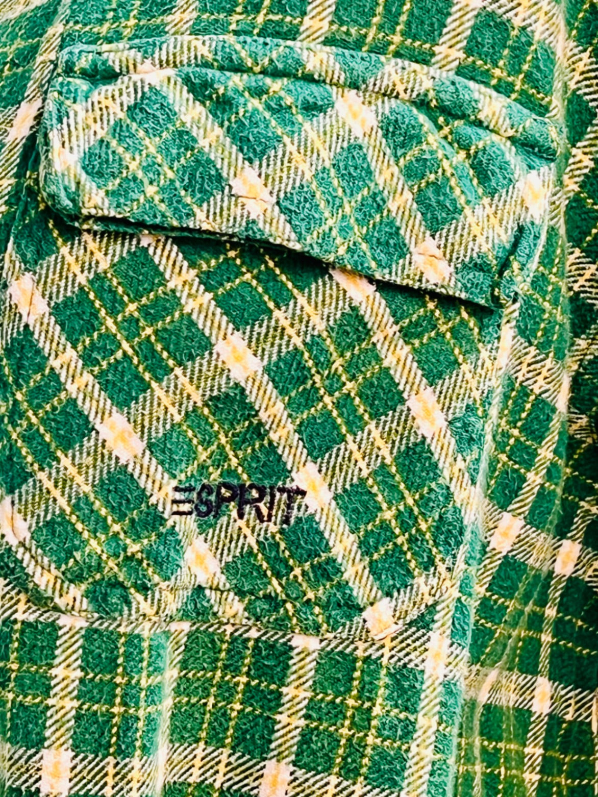 Vintage Esprit Hemd S-M (176) Grün kariert