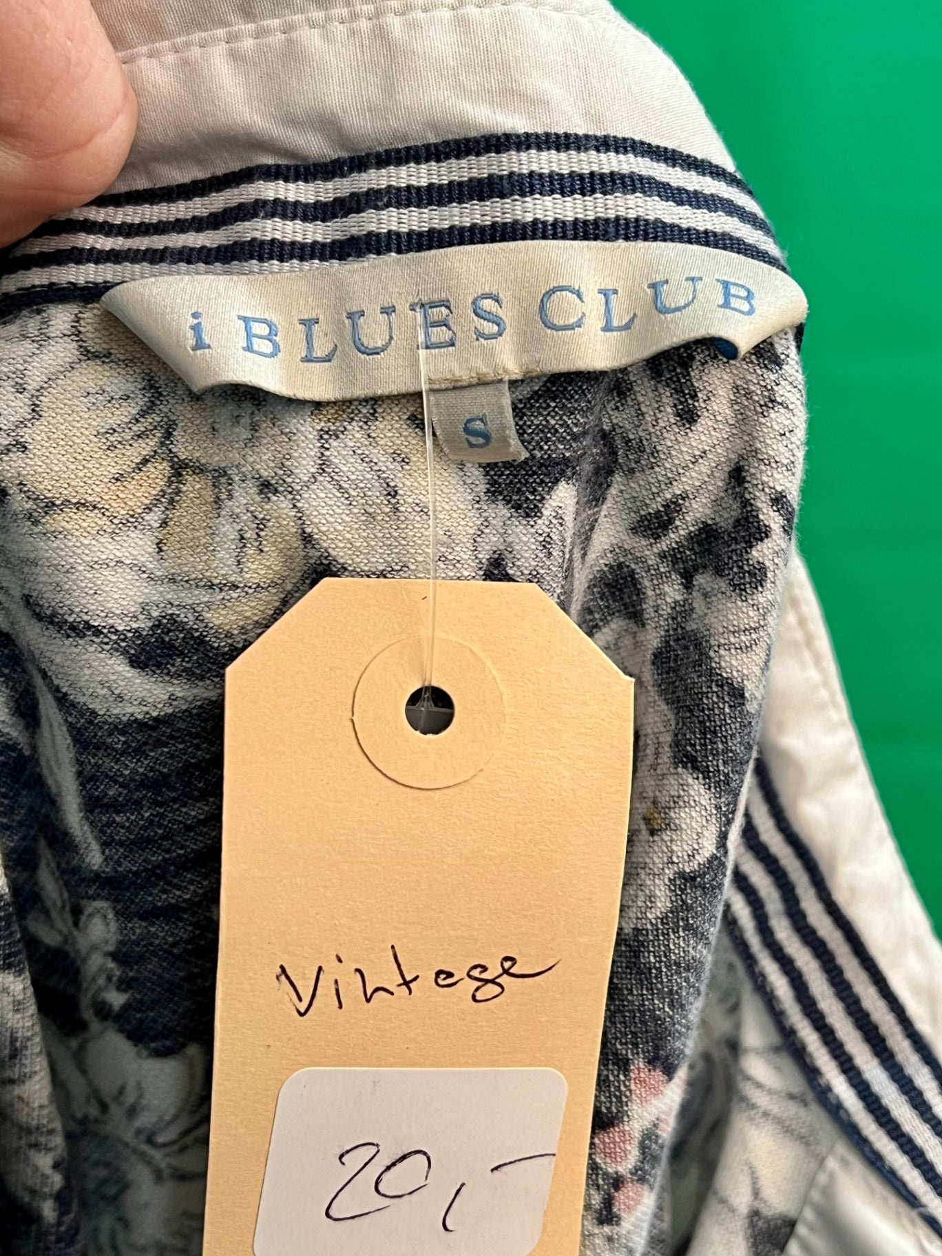 Vintage I Blues Club Poloshirt 36 Mehrfarbig blau weiss