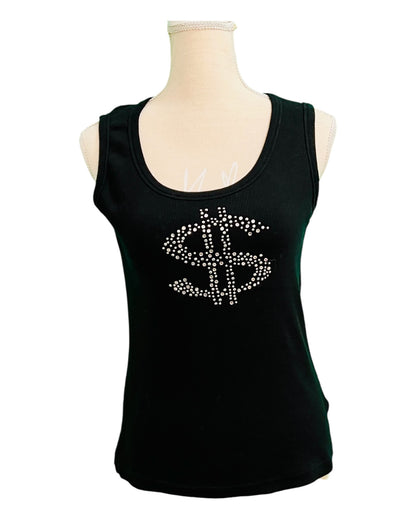 Enitma 36/38 Rippstoff Schwarz mit Strass