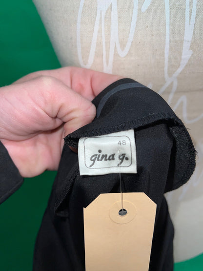 Vintage Gina G. Bluse 48 Schwarz