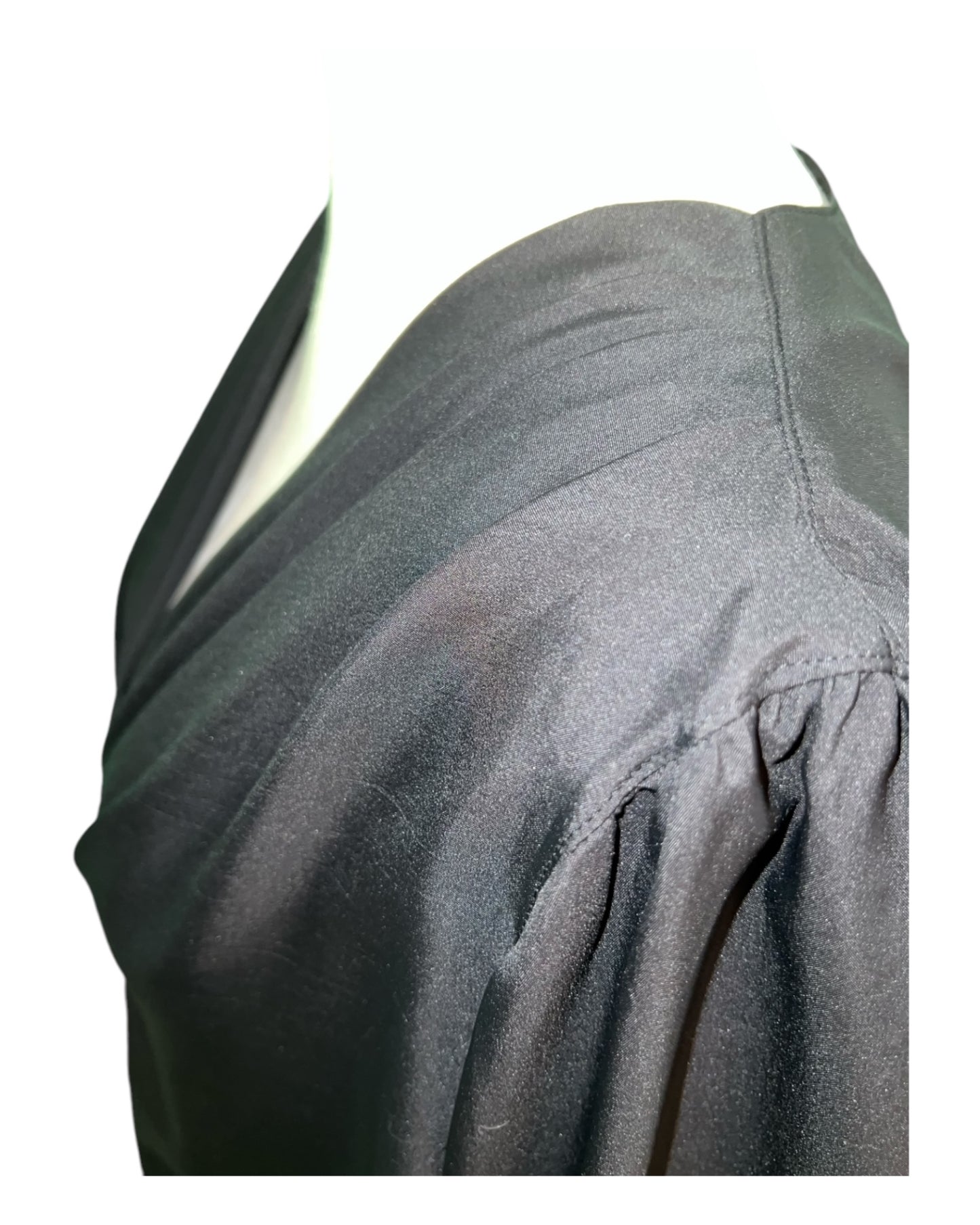 Vintage Gina G. Bluse 48 Schwarz
