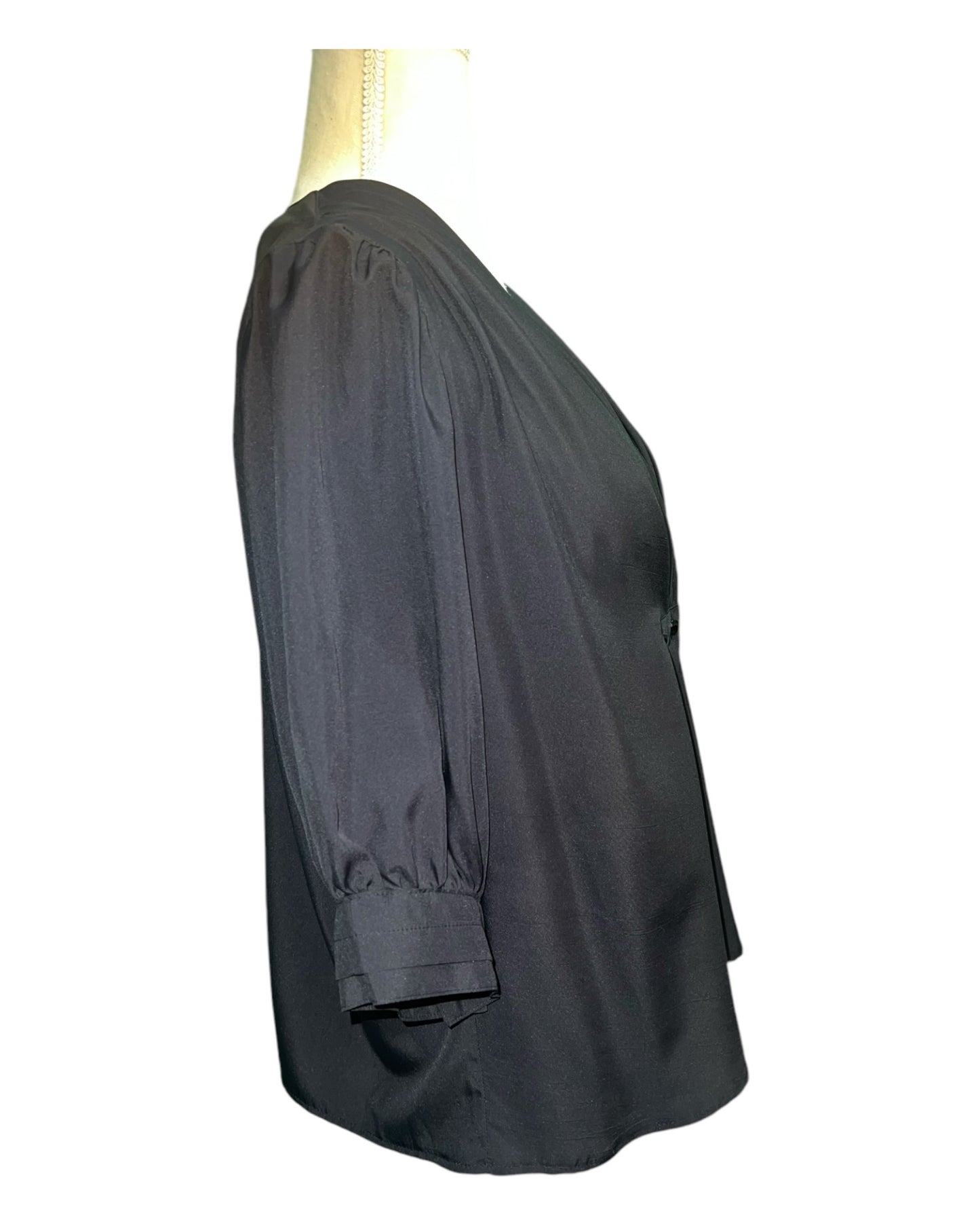Vintage Gina G. Bluse 48 Schwarz