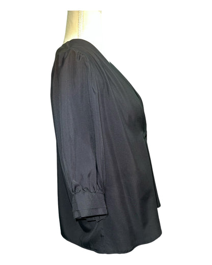 Vintage Gina G. Bluse 48 Schwarz