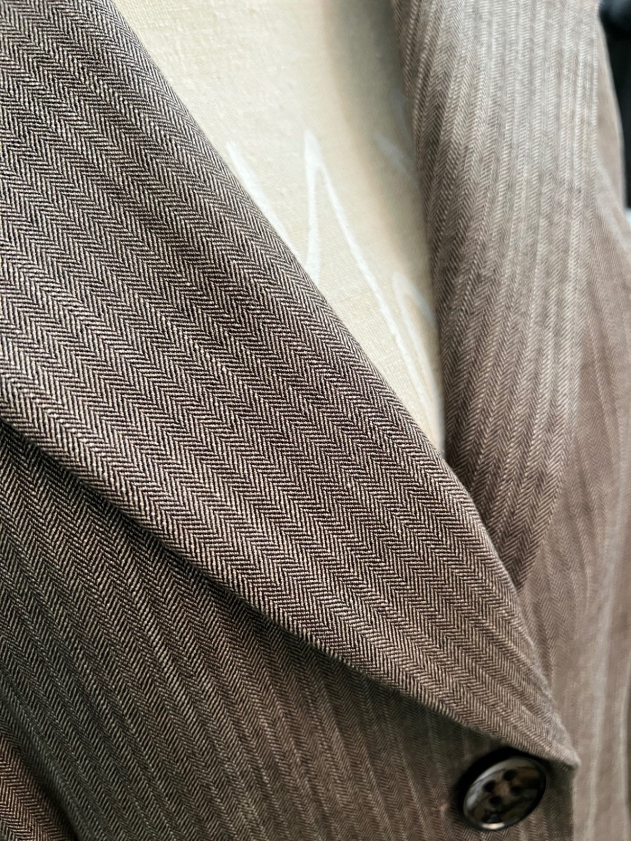 Comma Blazer 44 Braun dezent gestreift mit Falten an der Taille